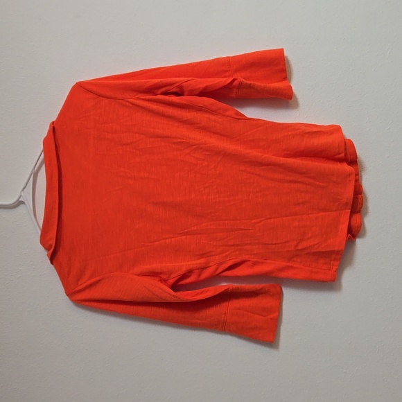 Candie's orange button down 3/4 sleeve medium juniors - Picture 4 of 4